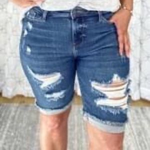 A Day At The Beach Judy Blue Bermuda Shorts 1X